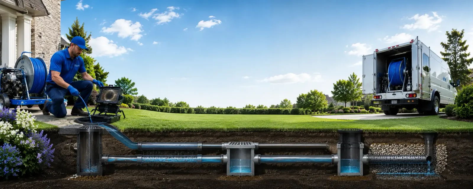 Outdoor drain cleaning information for Hinkley, CA